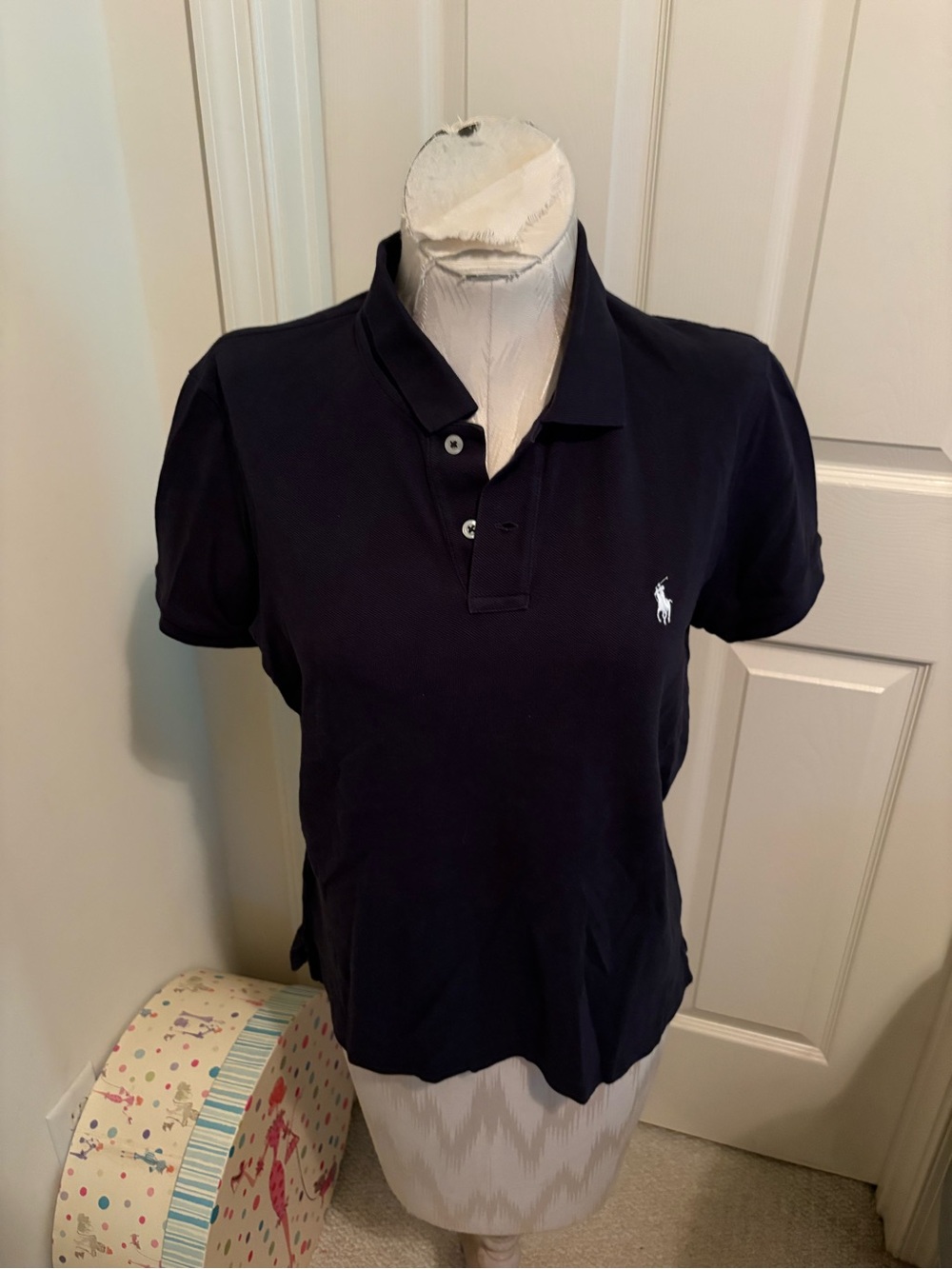 Ralph Lauren women’s Navy Slim Fit Polo size XL new s/s $125 skinny polo